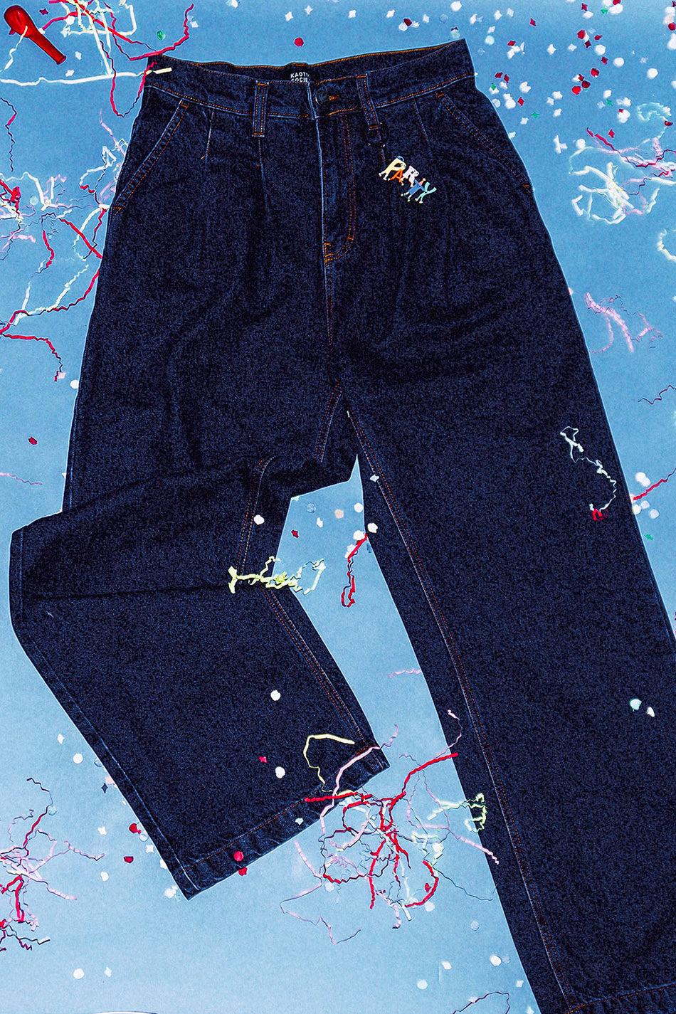 kaotiko Pantalón Stuttgart Wide Leg Dark Denim Rebajas de fábrica