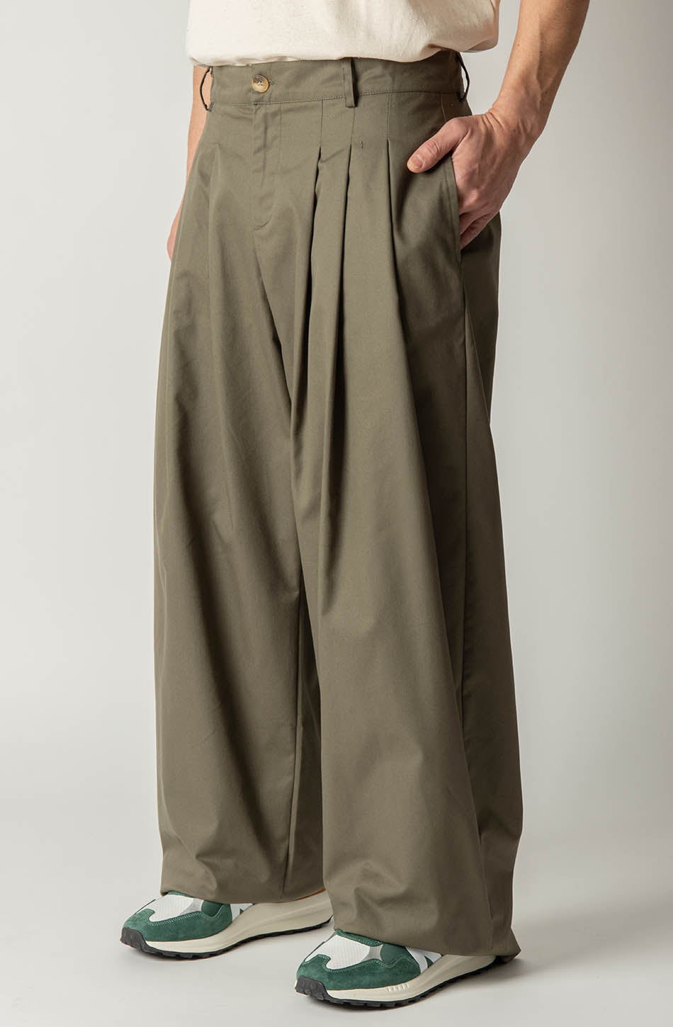 kaotiko Pantalón Norway Wide Leg Army Descuento