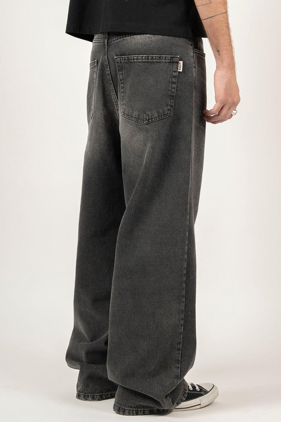 kaotiko Pantalón Loose Baggy Denim Black Tienda