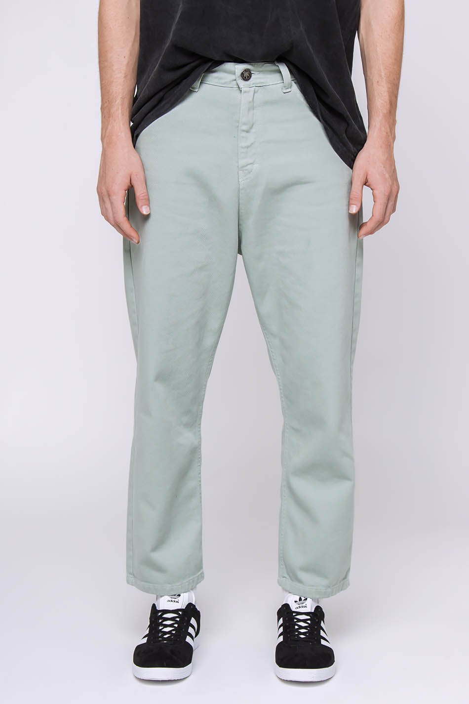 kaotiko Pantalón Regular Cropped Denim Green Precio de fábrica