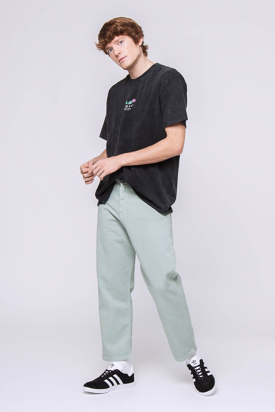 kaotiko Pantalón Regular Cropped Denim Green Precio de fábrica