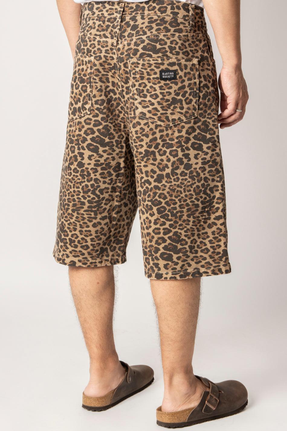 kaotiko Bermuda Loose Leopard Brown Liquidación