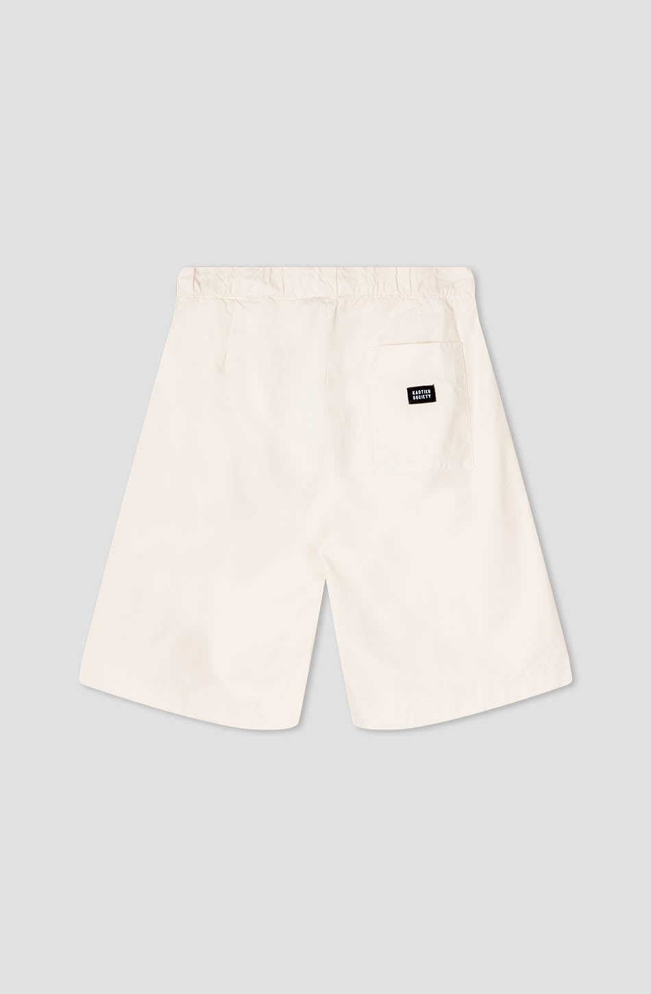 kaotiko Bermuda Relaxed Canvas Pinzas Ivory Tienda de fábrica