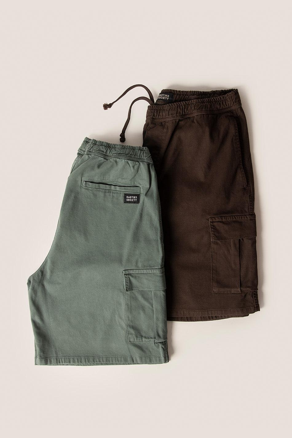 kaotiko Bermuda Cargo Wide Leg Palid Green Ahorra y exporta
