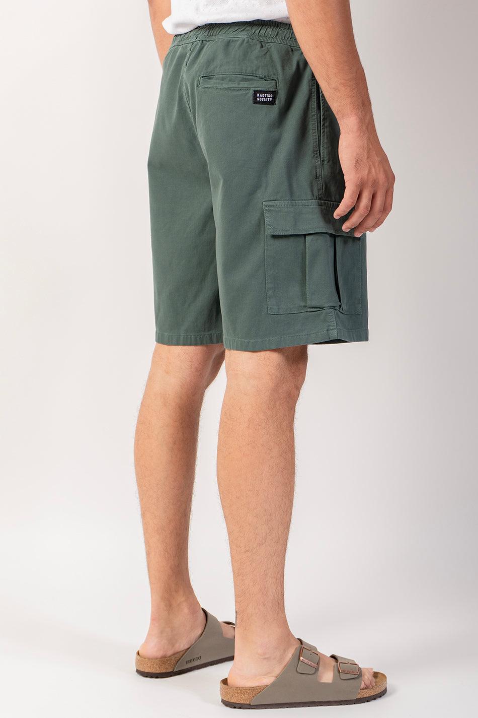 kaotiko Bermuda Cargo Wide Leg Palid Green Ahorra y exporta