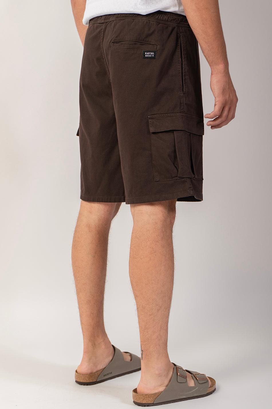 kaotiko Bermuda Cargo Wide Leg Brown Light Precios de Black Friday
