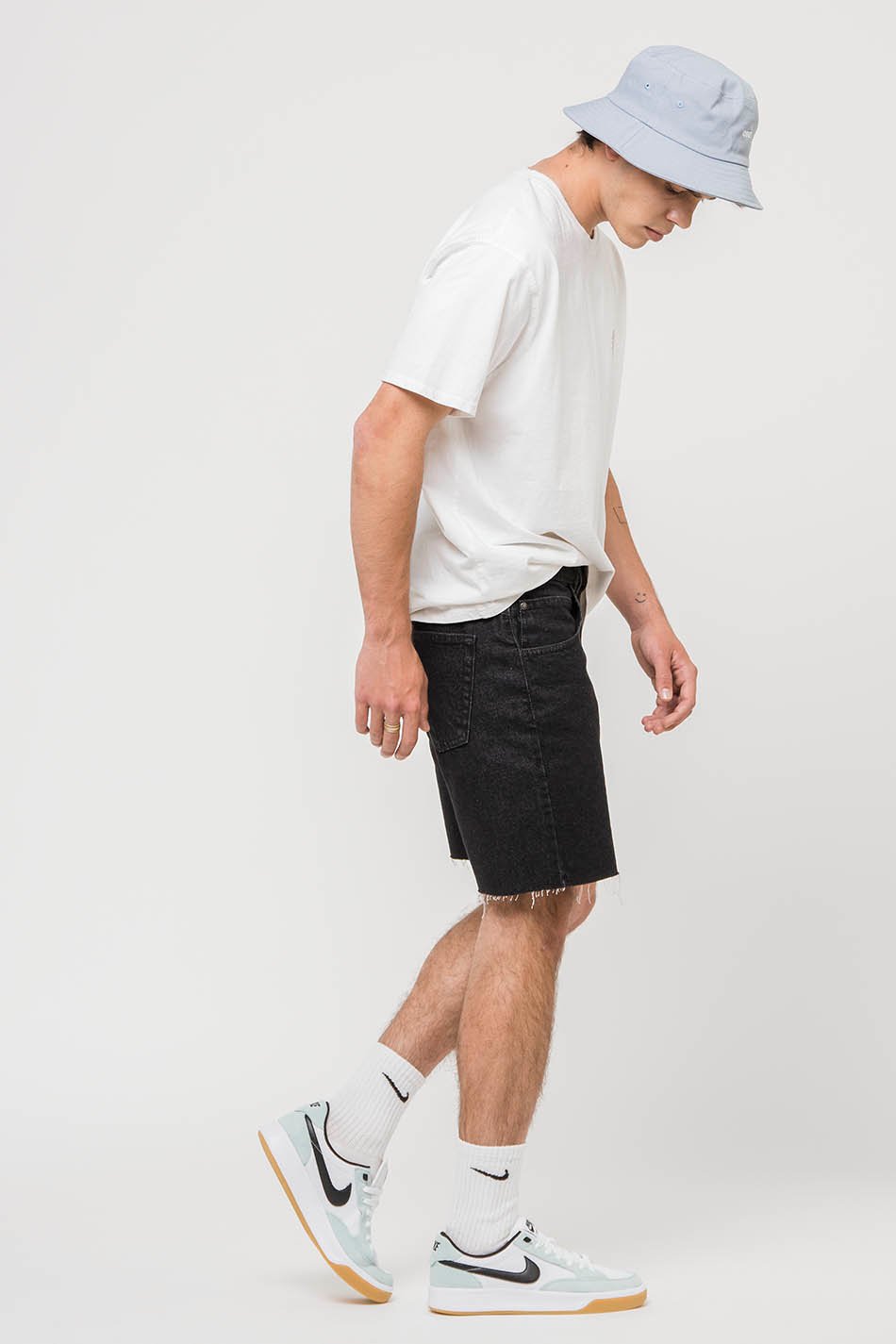 kaotiko Bermuda Baggy Denim Black Ofertas de temporada