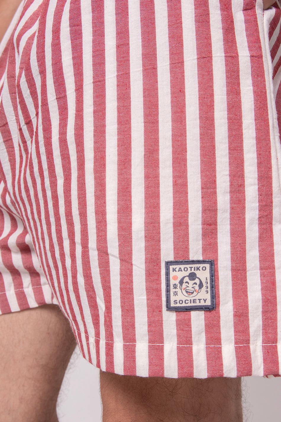 kaotiko Short Red/ Ivory Stripes Sumo Outlet online