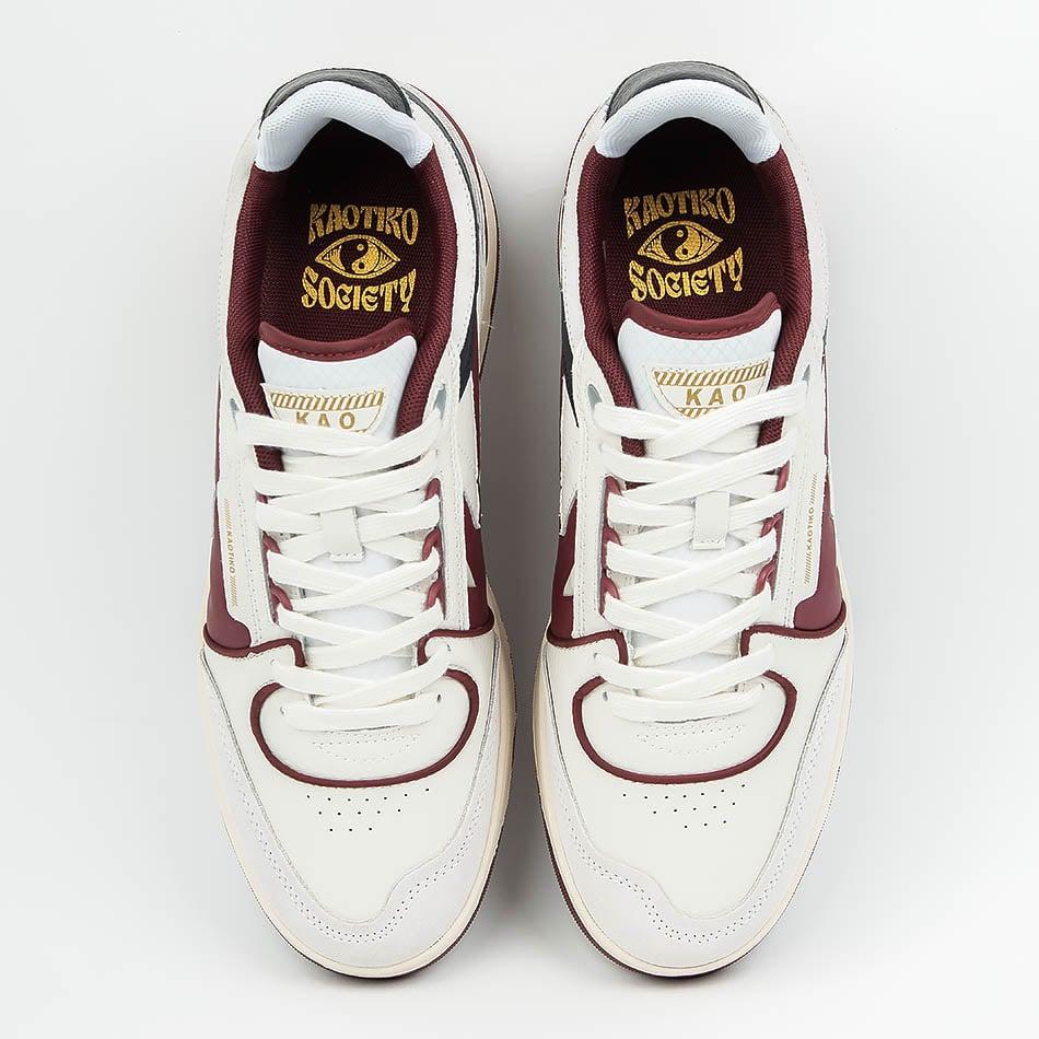 kaotiko Zapatillas Kaotiko Boston Piping Off White / Burgundy Liquidación