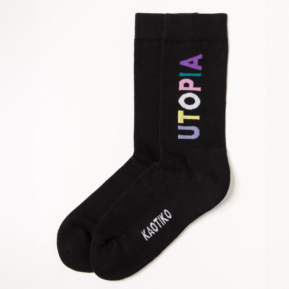 kaotiko Calcetín Utopia Black Venta caliente