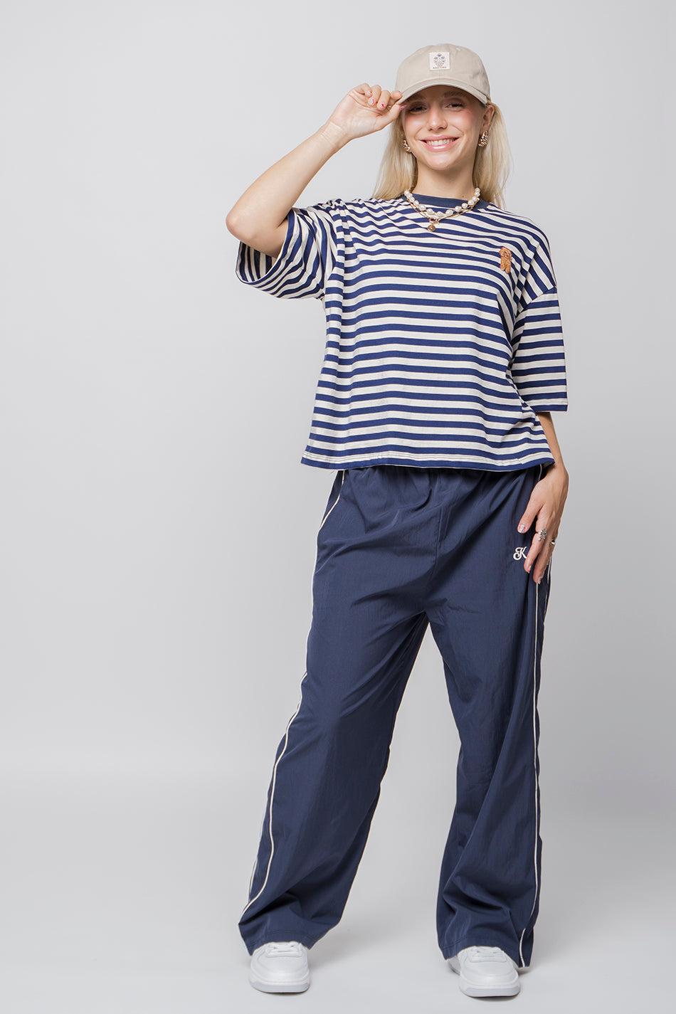 kaotiko Camiseta Stripes Poodle Navy Promoción trimestral