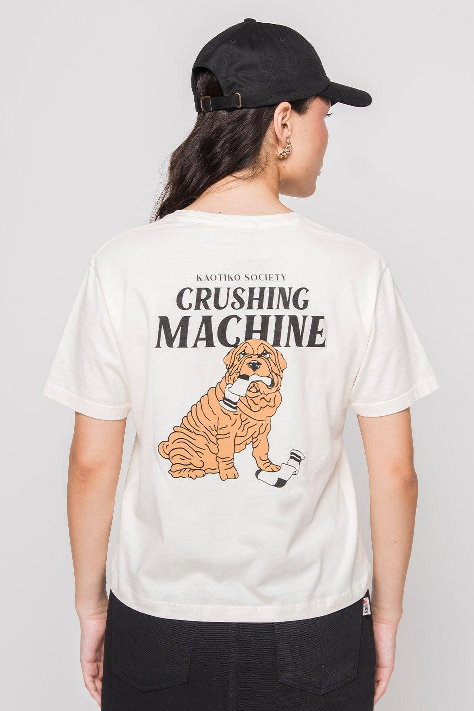 kaotiko Camiseta Washed Crushing Machine Ivory Solo queda un día