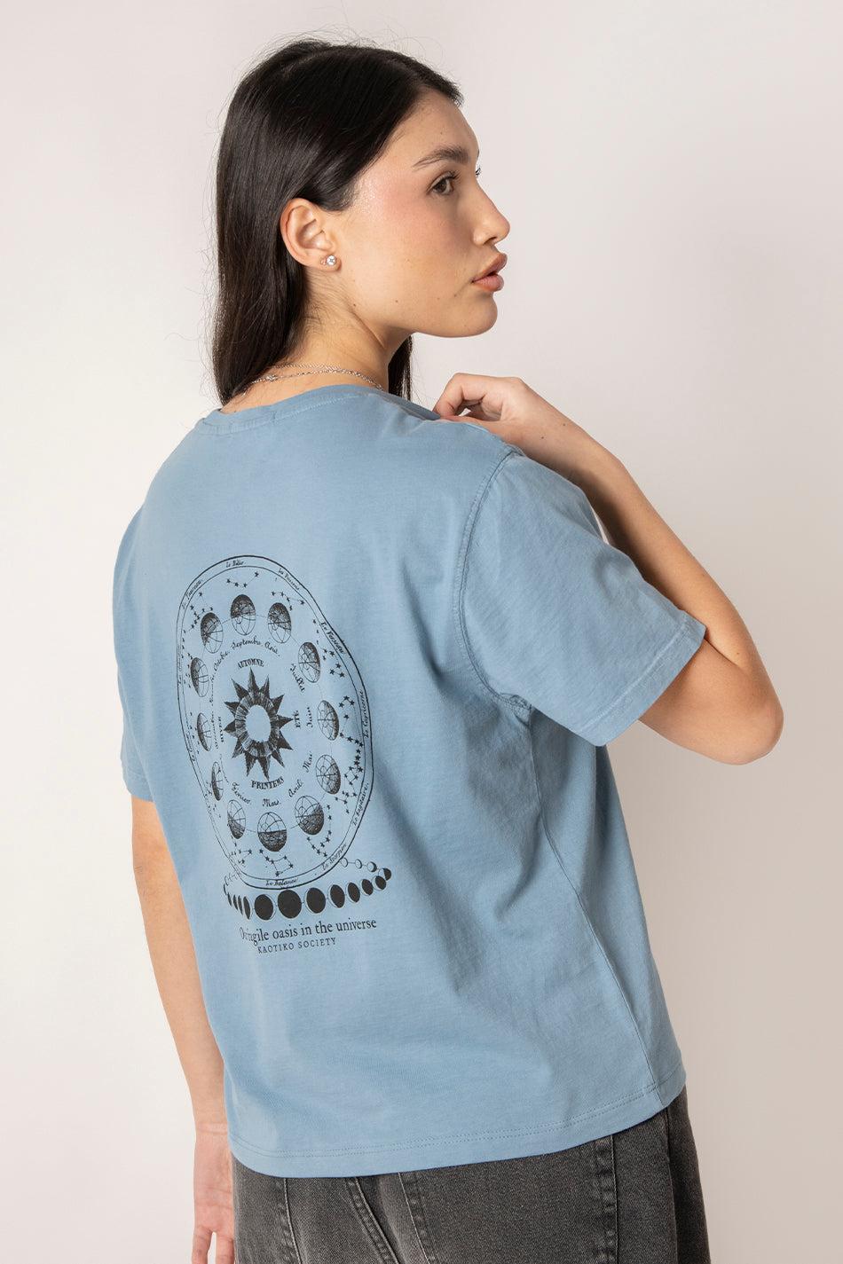 kaotiko Camiseta Washed Oasis Blue Fly Grandes descuentos