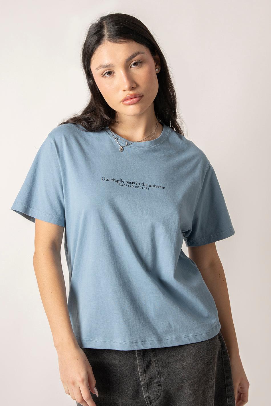 kaotiko Camiseta Washed Oasis Blue Fly Grandes descuentos
