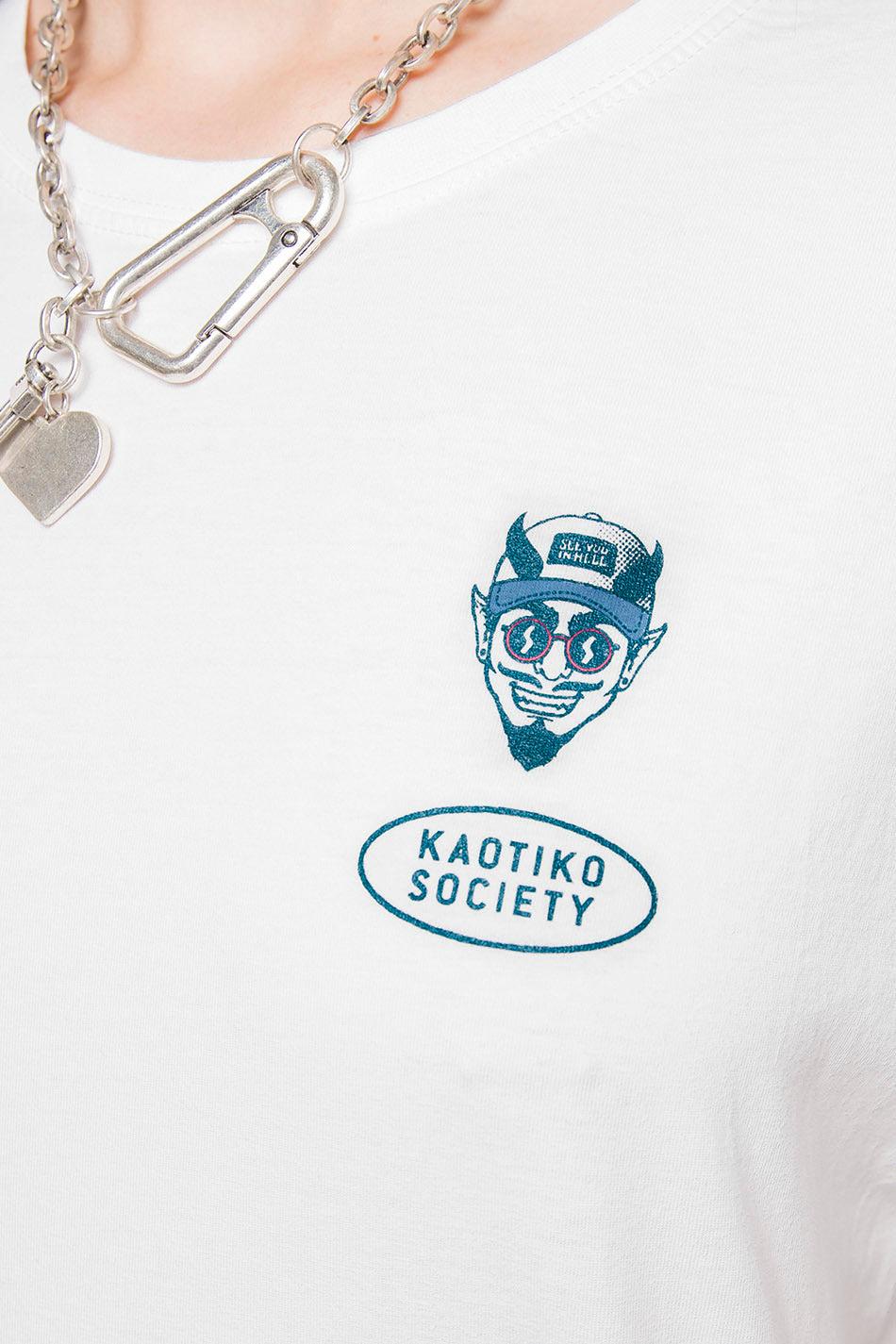 kaotiko Camiseta Washed Cold Drinks White Liquidación