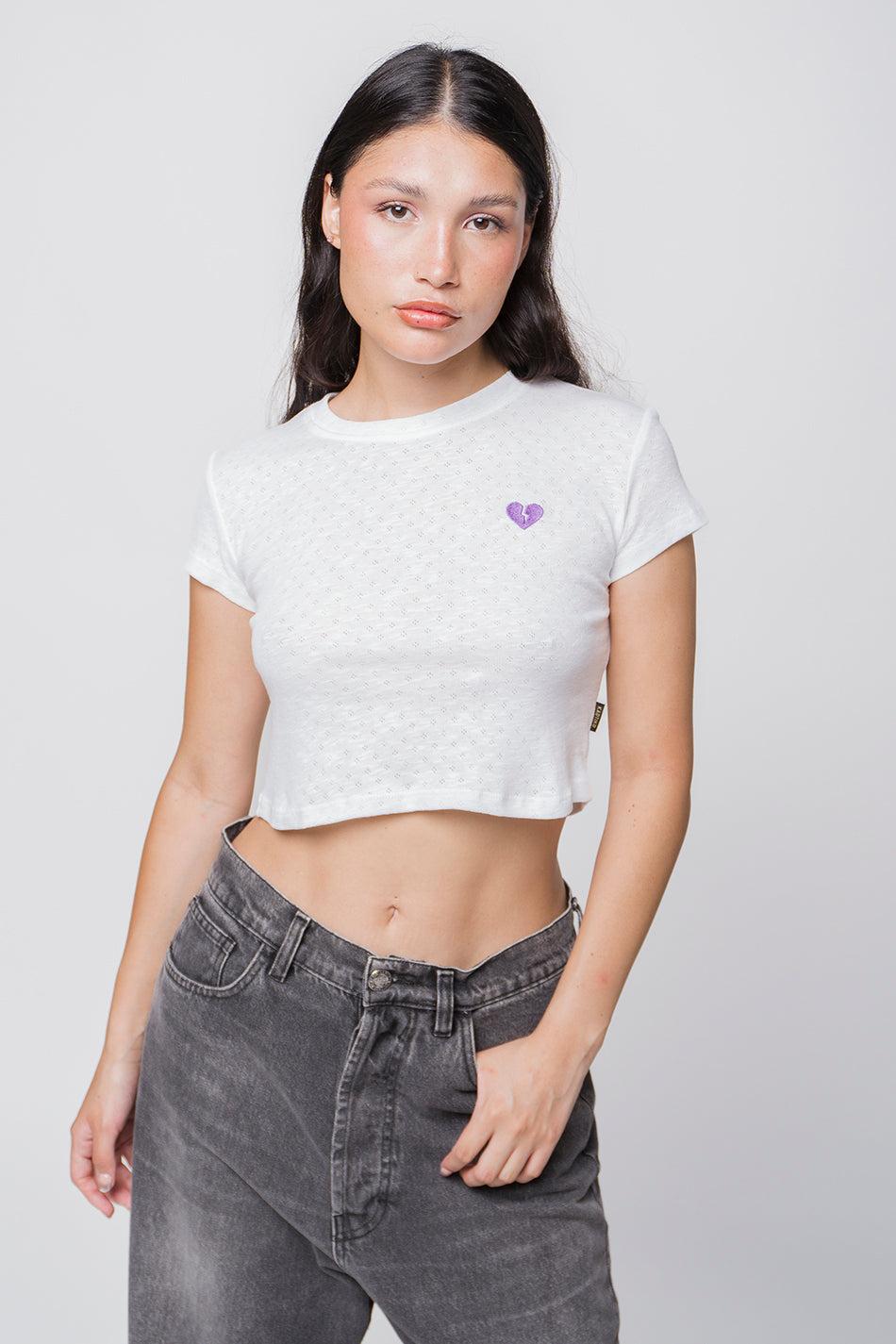 kaotiko Camiseta Broken Heart White/ Mallow Descuentos del mes