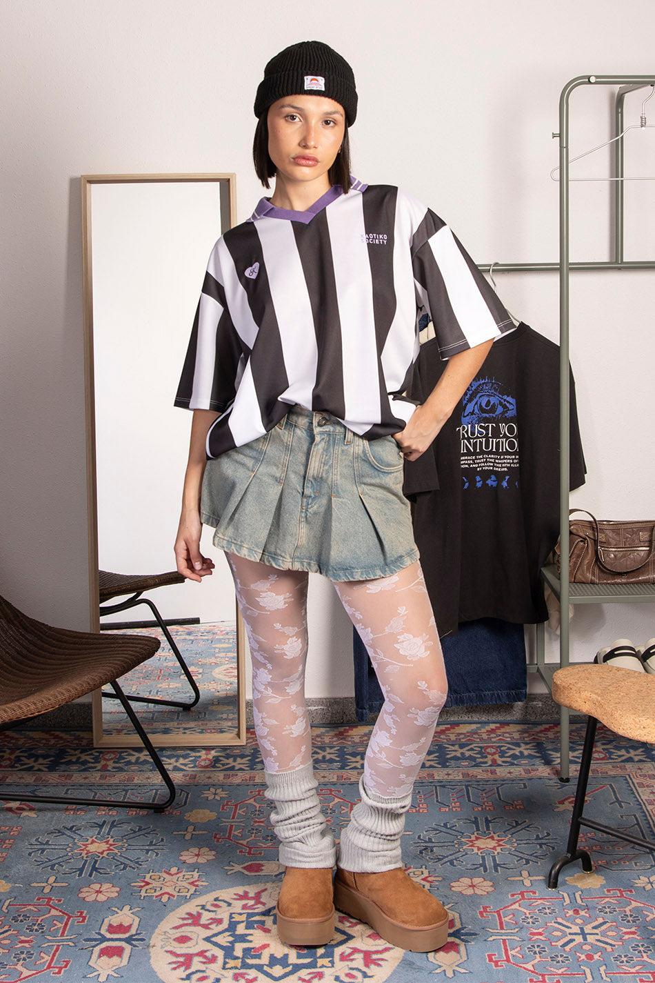 kaotiko Polo Soccer Black/ White Love My Drama Descuento por venta flash