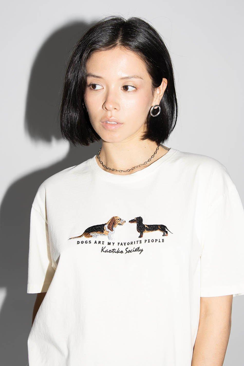 kaotiko Camiseta Washed Puppies Ivory Precio ultrabajo
