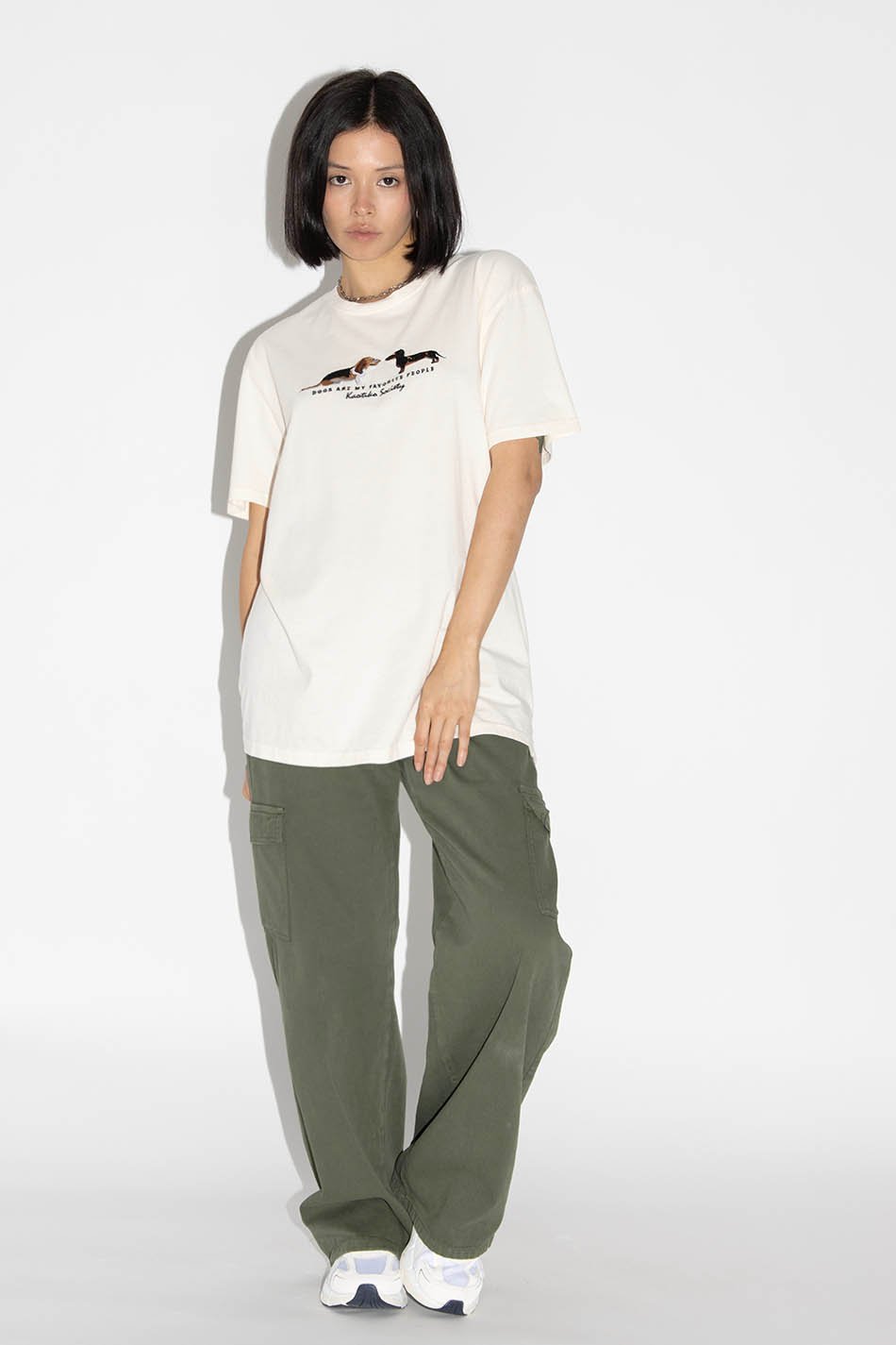 kaotiko Camiseta Washed Puppies Ivory Precio ultrabajo