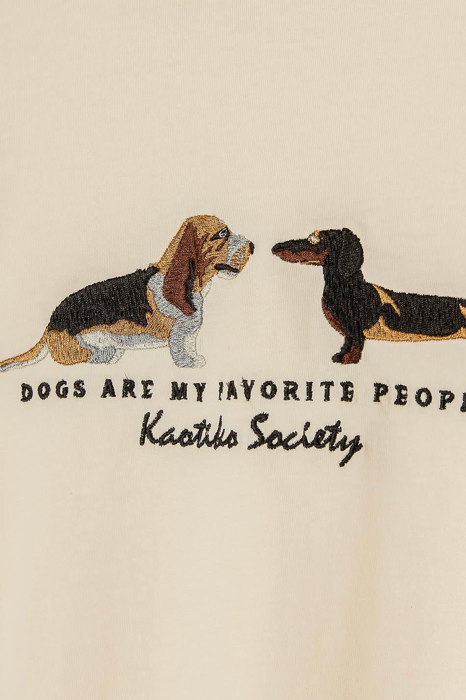 kaotiko Camiseta Washed Puppies Ivory Precio ultrabajo