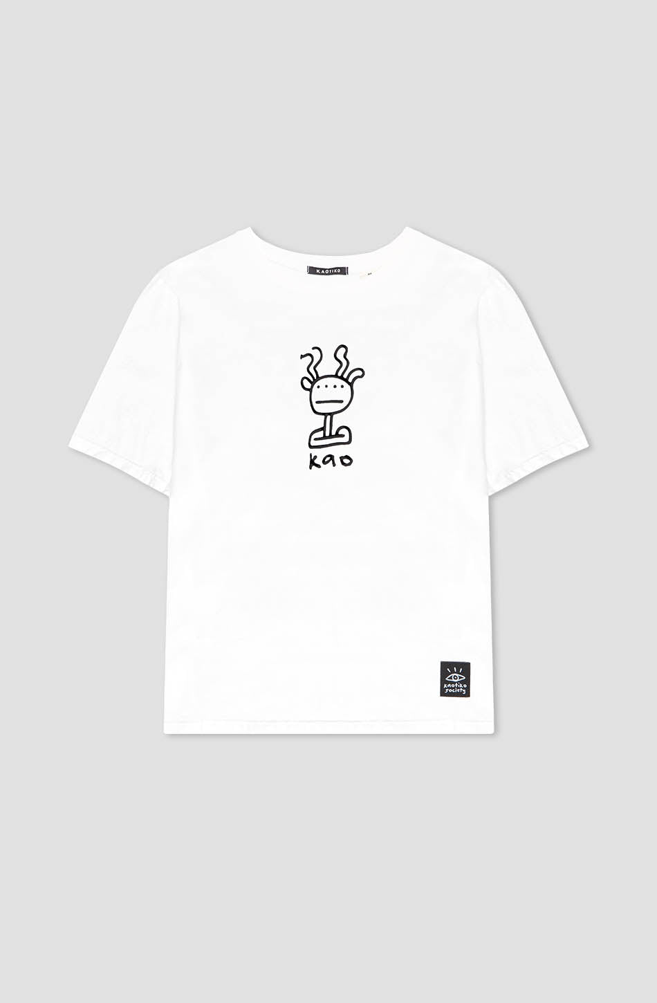 kaotiko Camiseta Washed Boy Eye White Devoluciones gratuitas