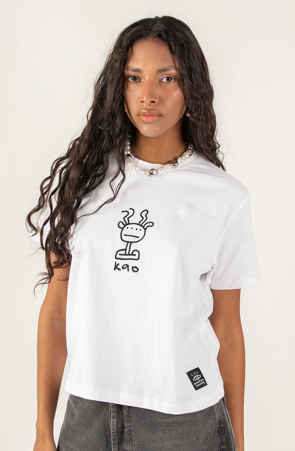 kaotiko Camiseta Washed Boy Eye White Devoluciones gratuitas