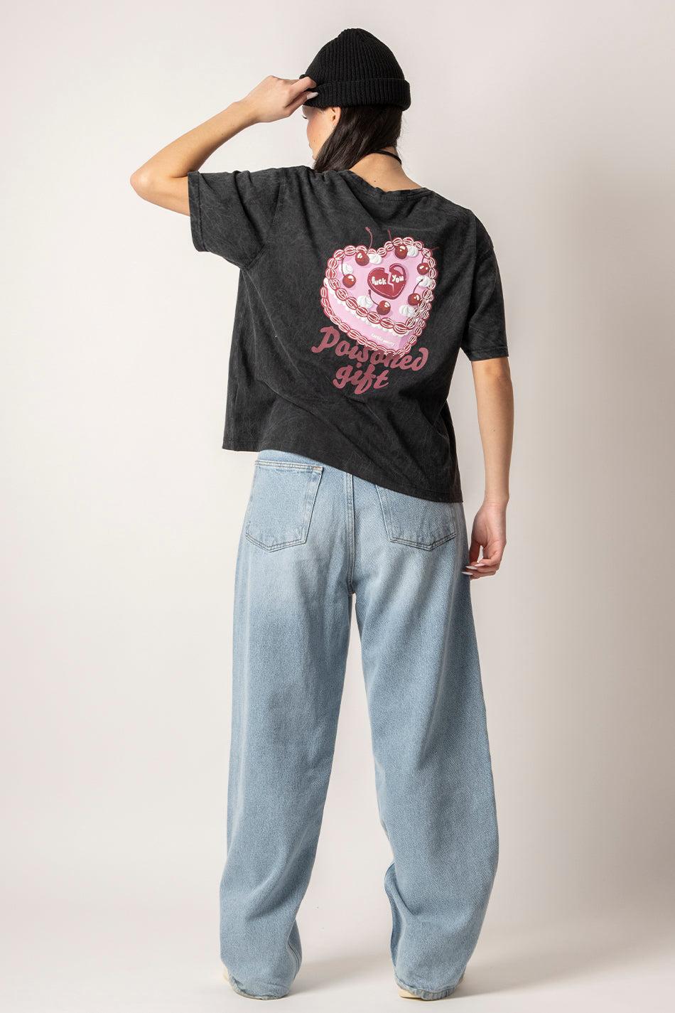 kaotiko Camiseta Washed Poisoned Gift Black Outlet online