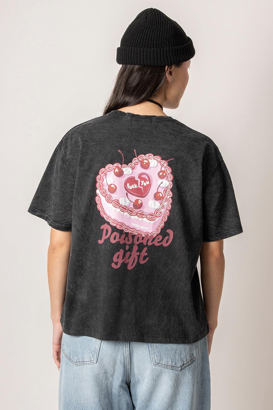 kaotiko Camiseta Washed Poisoned Gift Black Outlet online