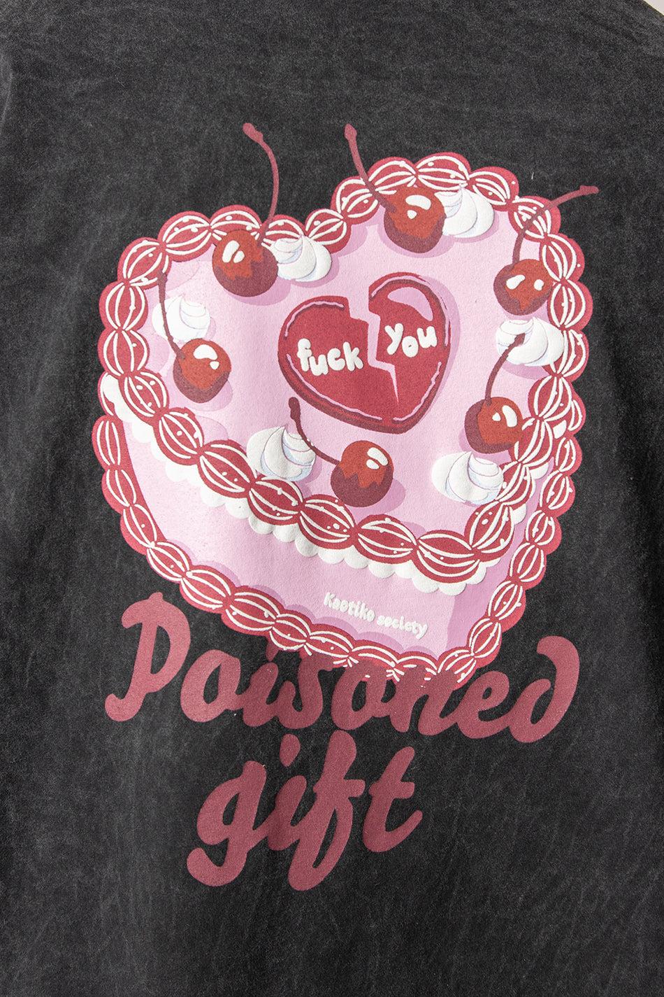 kaotiko Camiseta Washed Poisoned Gift Black Outlet online