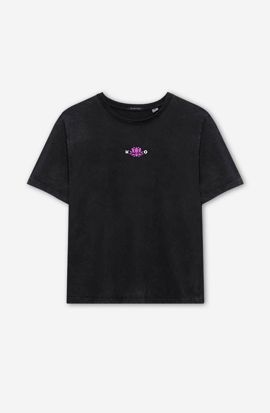 kaotiko Camiseta Washed Lotus Door Black Rebajas