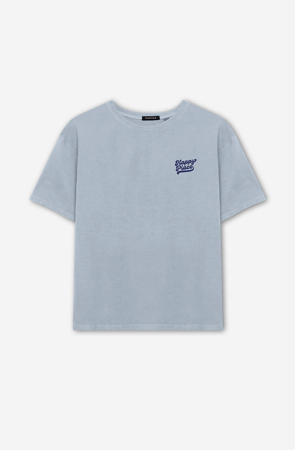 kaotiko Camiseta Washed Happy Place Steel Ofertas