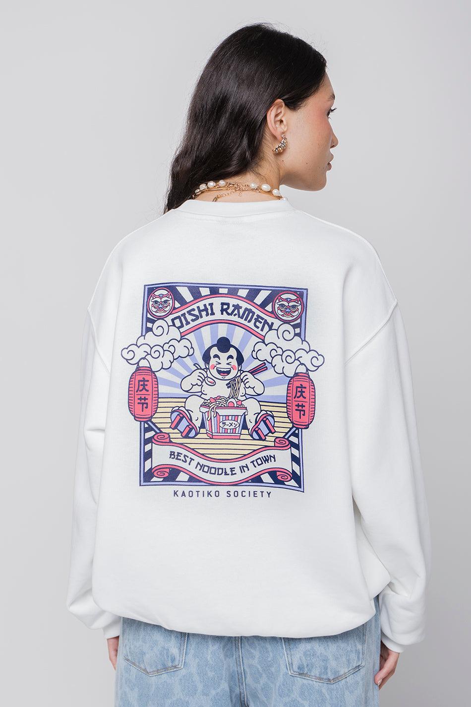 kaotiko Sudadera Organic Cotton Oishi Ramen White Ventas relámpago