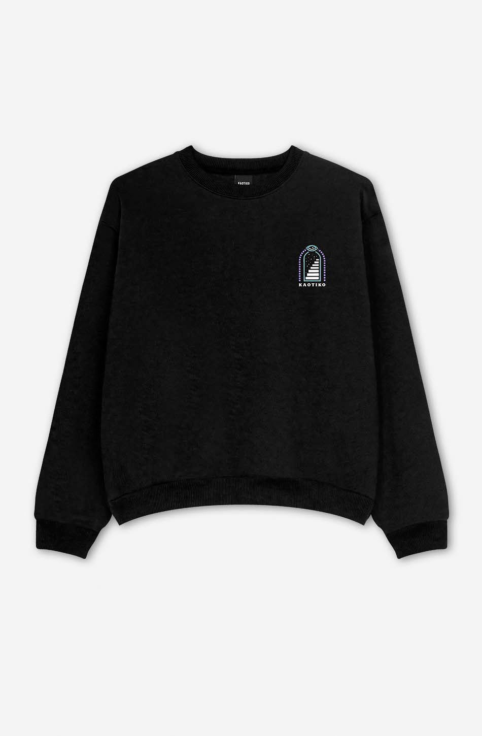 kaotiko Sudadera Washed Trust Your Intuition Black Descuento