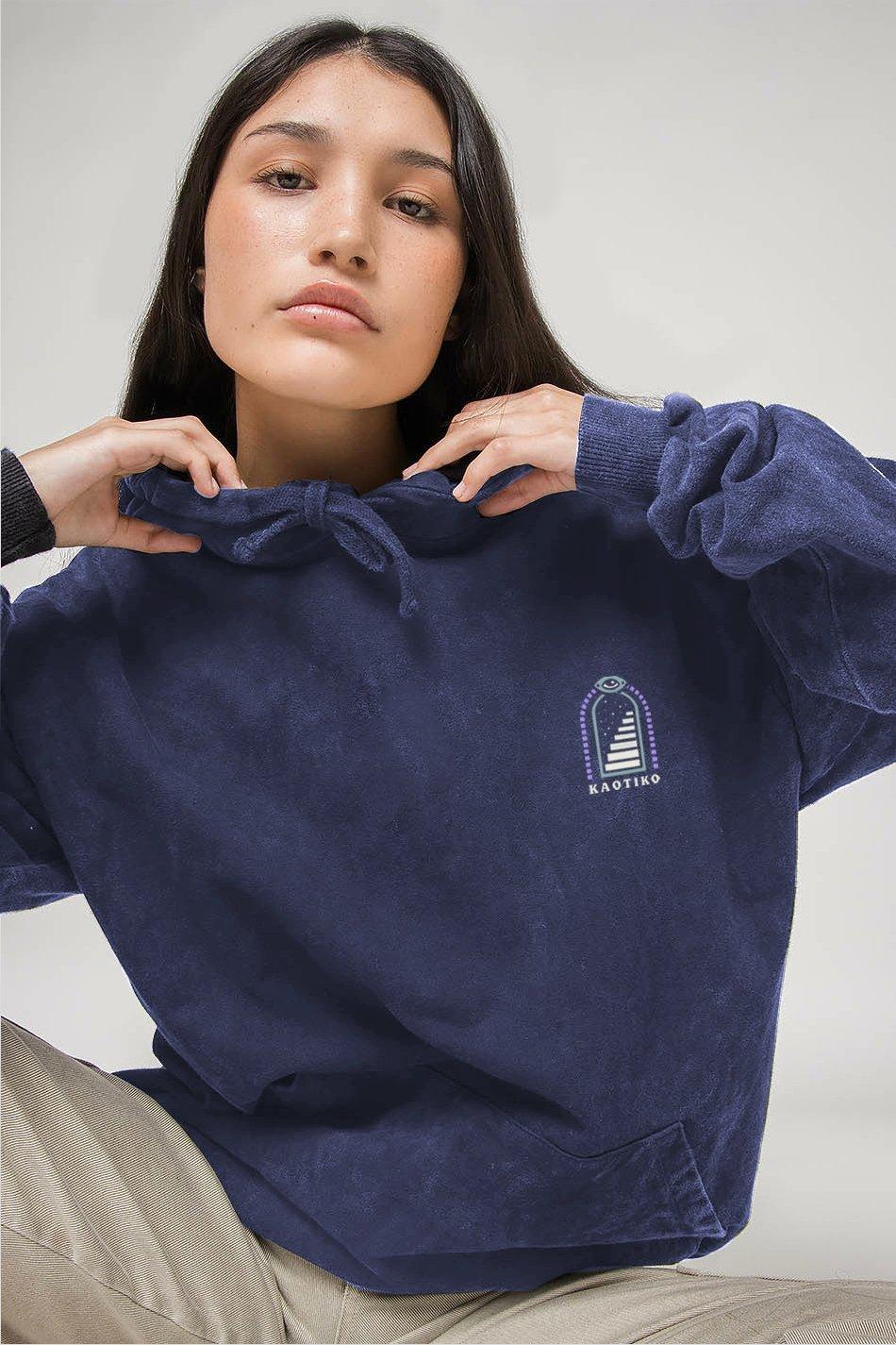 kaotiko Sudadera Washed Trust Your Intuition Dark Lilac Tienda