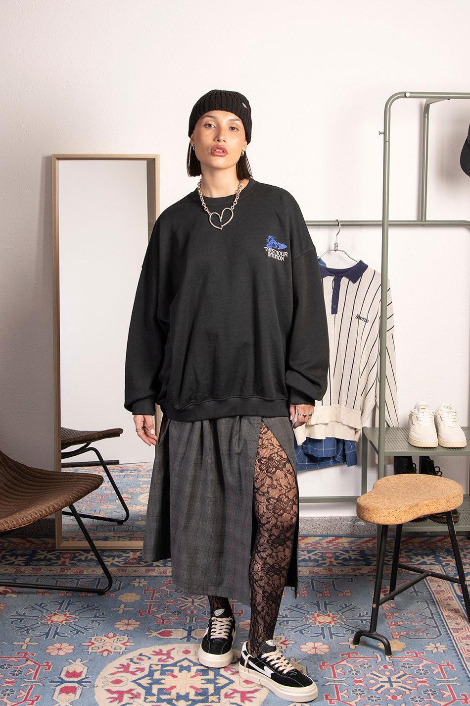 kaotiko Sudadera Washed Eye Trust Your Intuition Black Mejor oferta