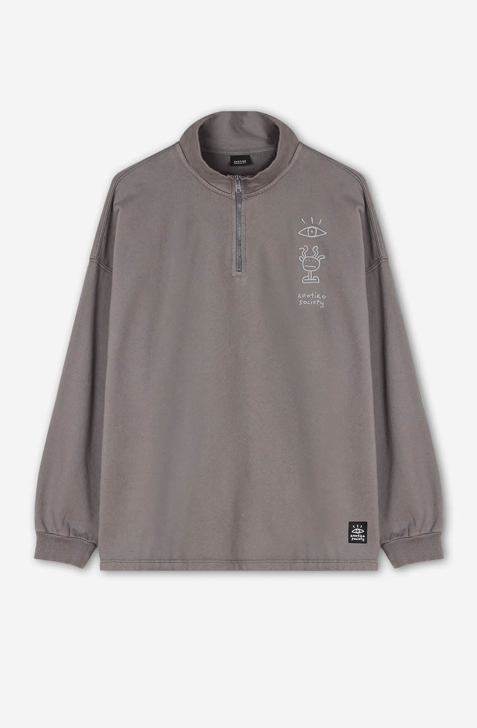 kaotiko Sudadera Washed Zip Boy Urban Threesome Gray Rebajas top