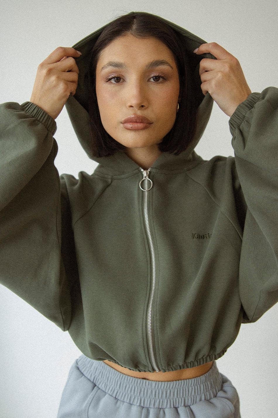 kaotiko Sudadera Zipper Jacket Giulia Interlock Olive Envío gratis