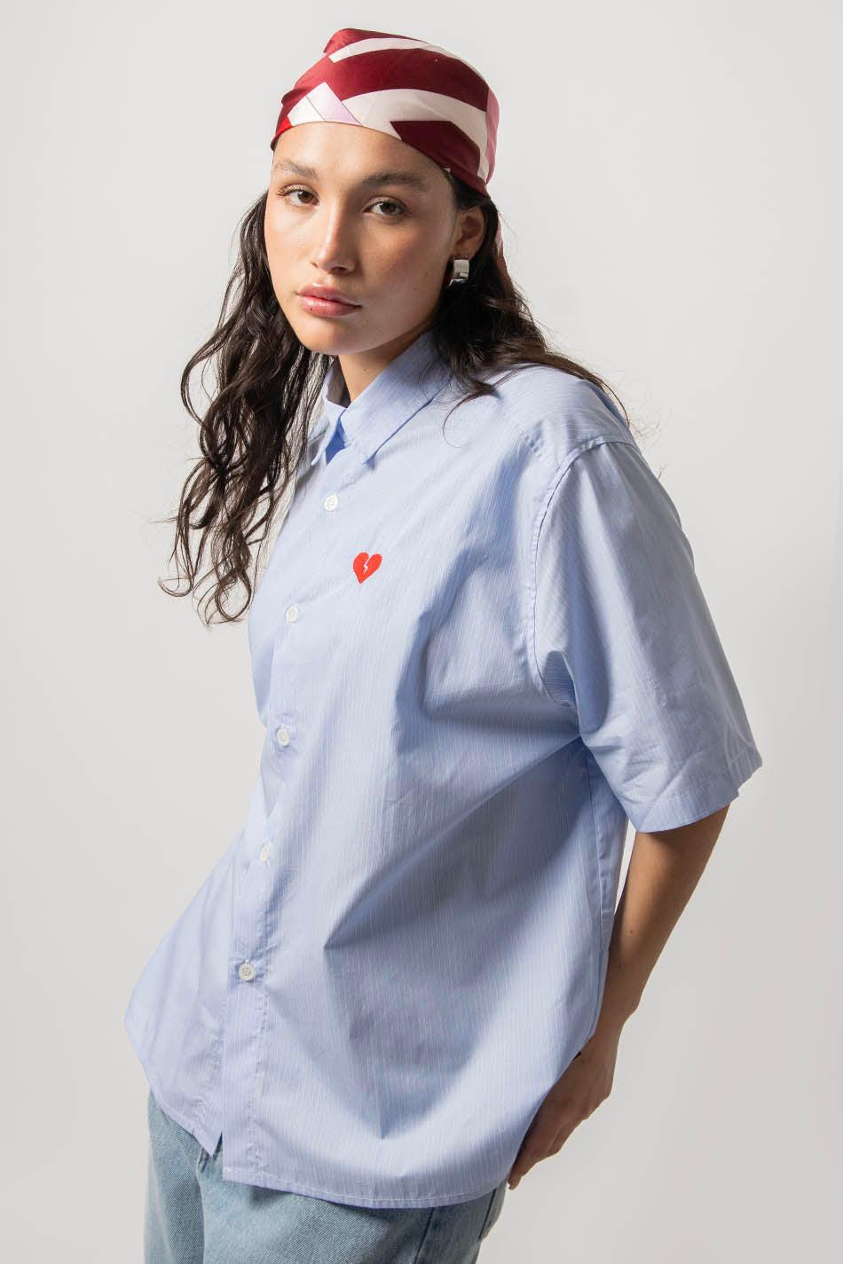 kaotiko Camisa Loui Heart Blue/ White Stripes 2025