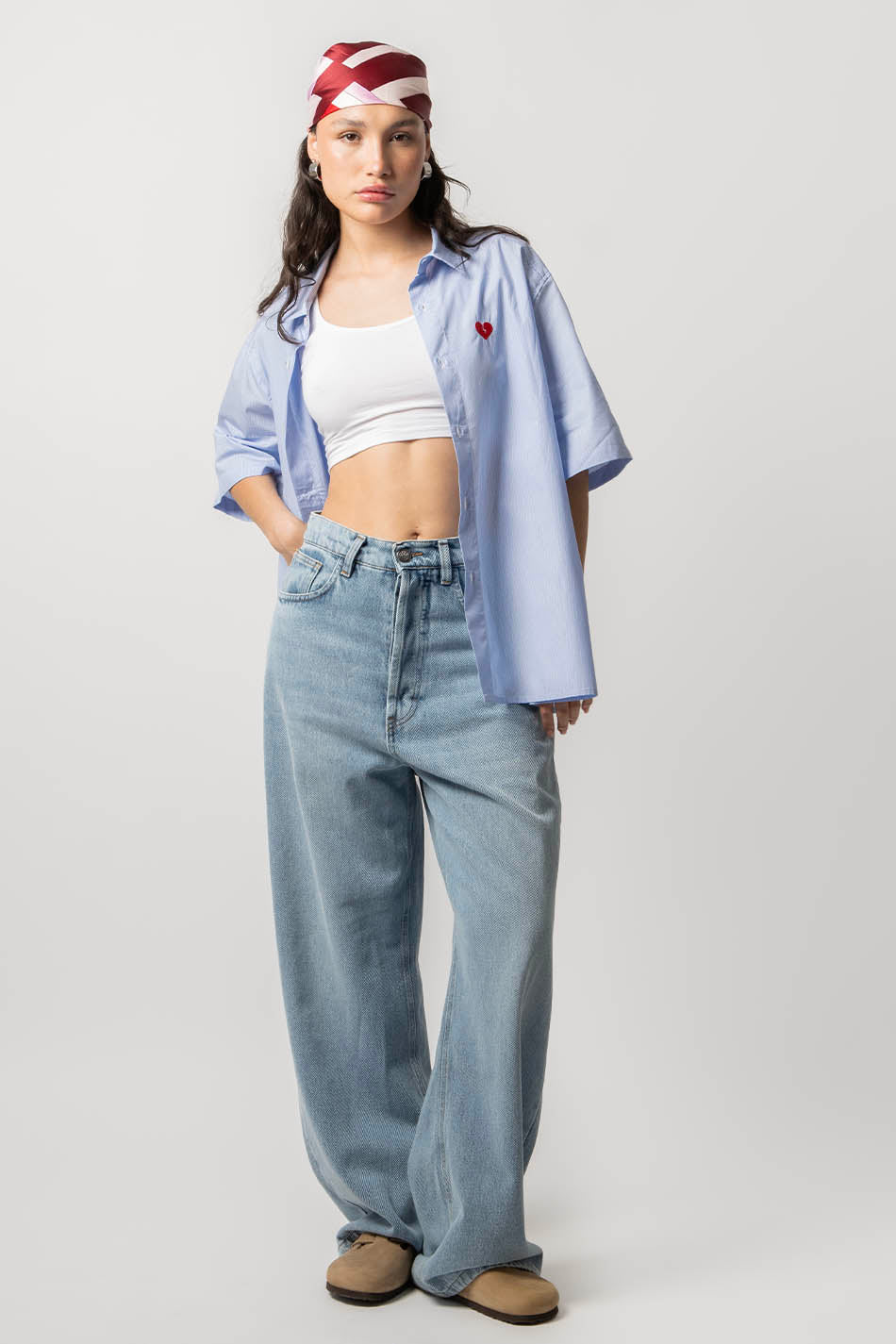 kaotiko Camisa Loui Heart Blue/ White Stripes 2025