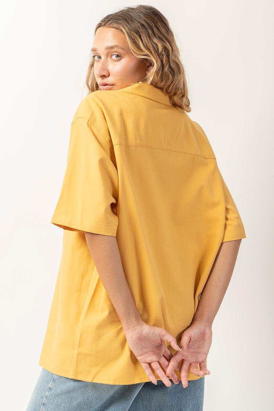 kaotiko Camisa Palm Safari Mostaza En línea