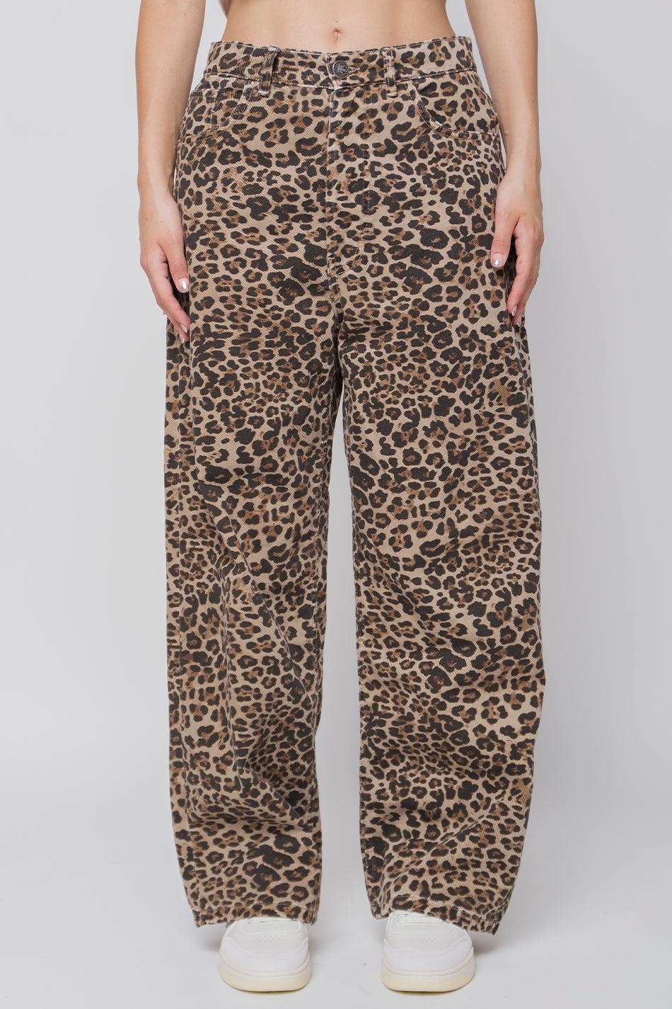 kaotiko Pantalón Loose Leopard Brown Los más vendidos