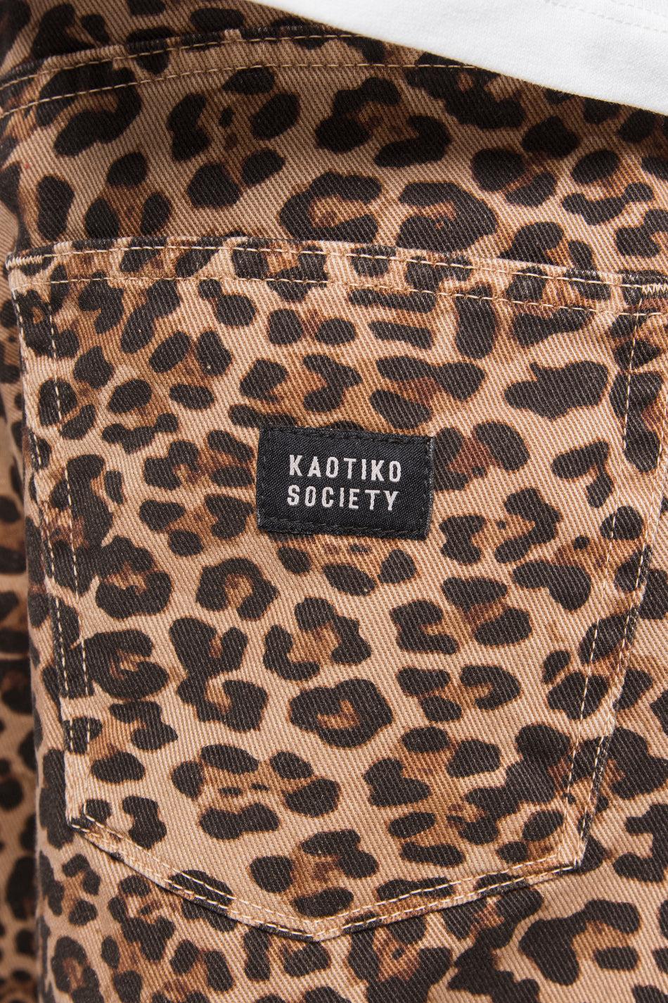 kaotiko Pantalón Loose Leopard Brown Los más vendidos