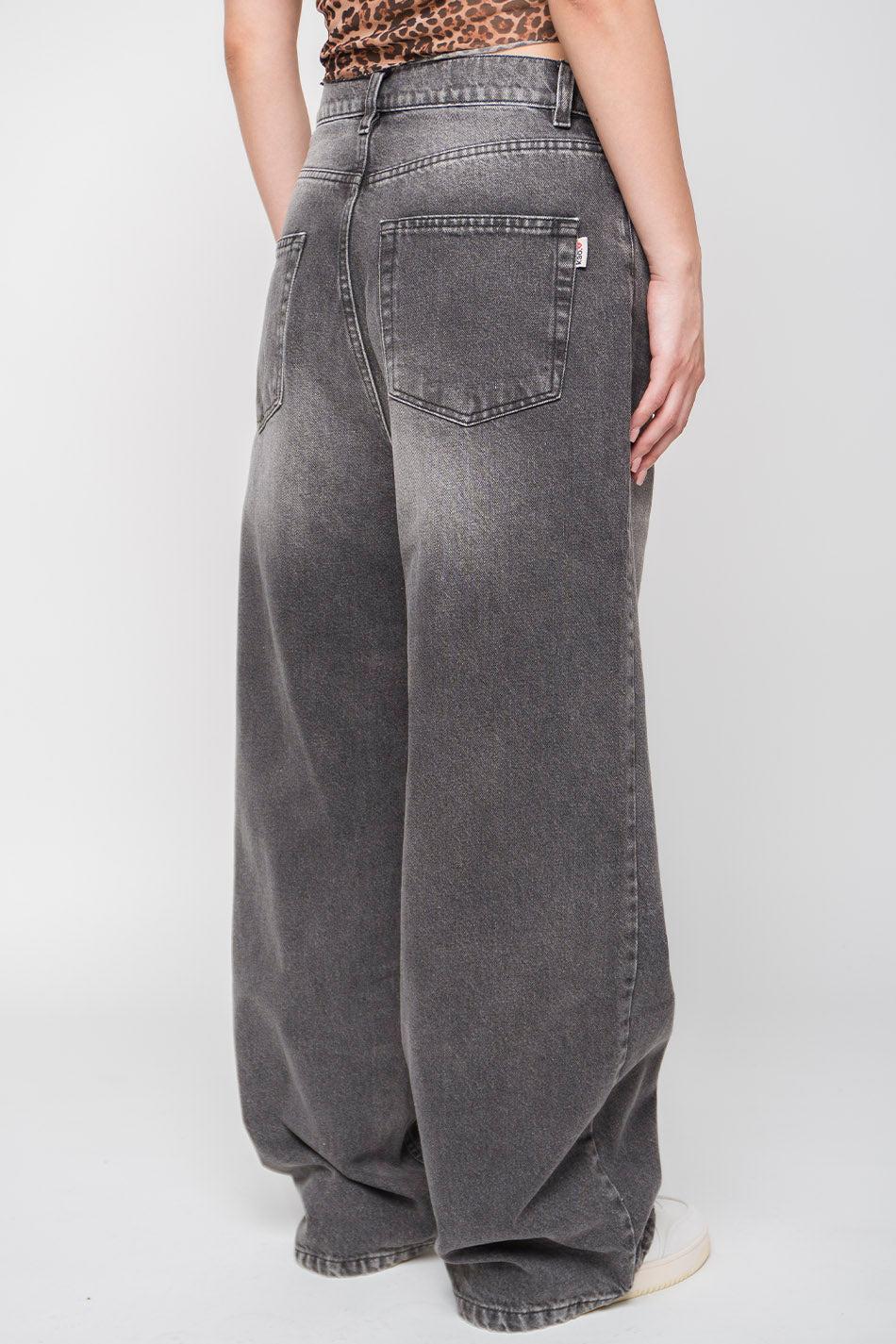 kaotiko Pantalón Loose Baggy Denim Black Descuento