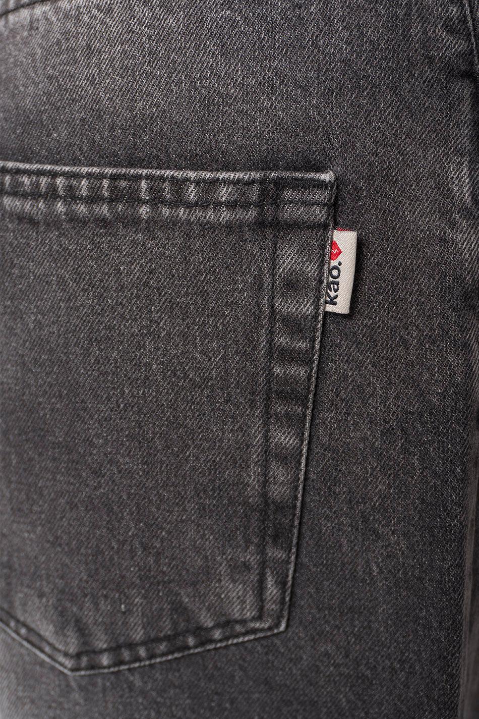 kaotiko Pantalón Loose Baggy Denim Black Descuento