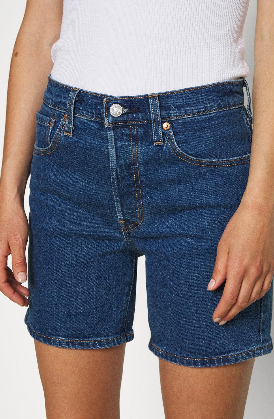 kaotiko Shorts Levi's Mid Thight Blue Superdescuento