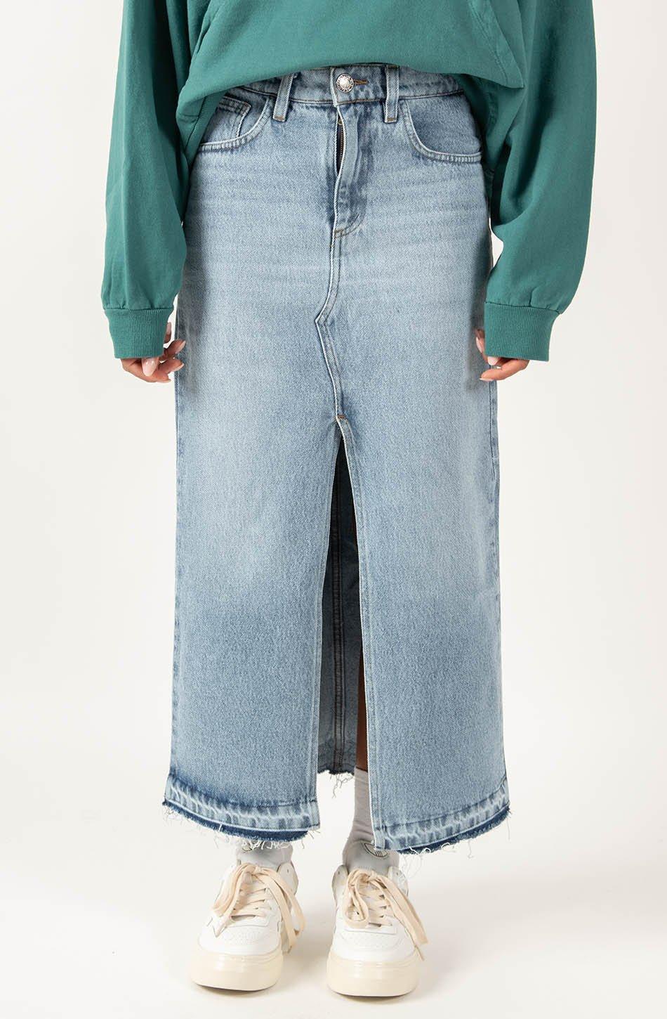 kaotiko Falda Long Denim Liquidación