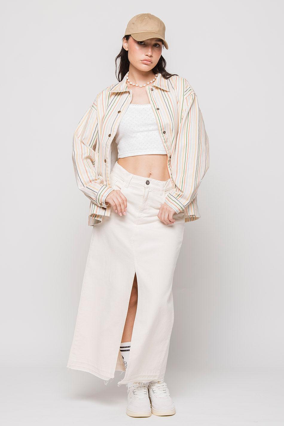 kaotiko Falda Long Denim Stone Envío internacional gratuito