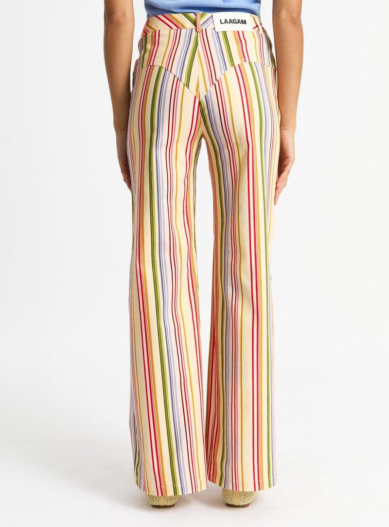 laagam LEROY YELLOW STRIPED TWILL PANTS Rebajas online