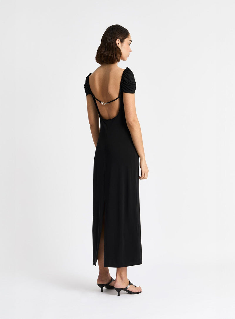 laagam SIA BLACK JERSEY MIDI DRESS En oferta