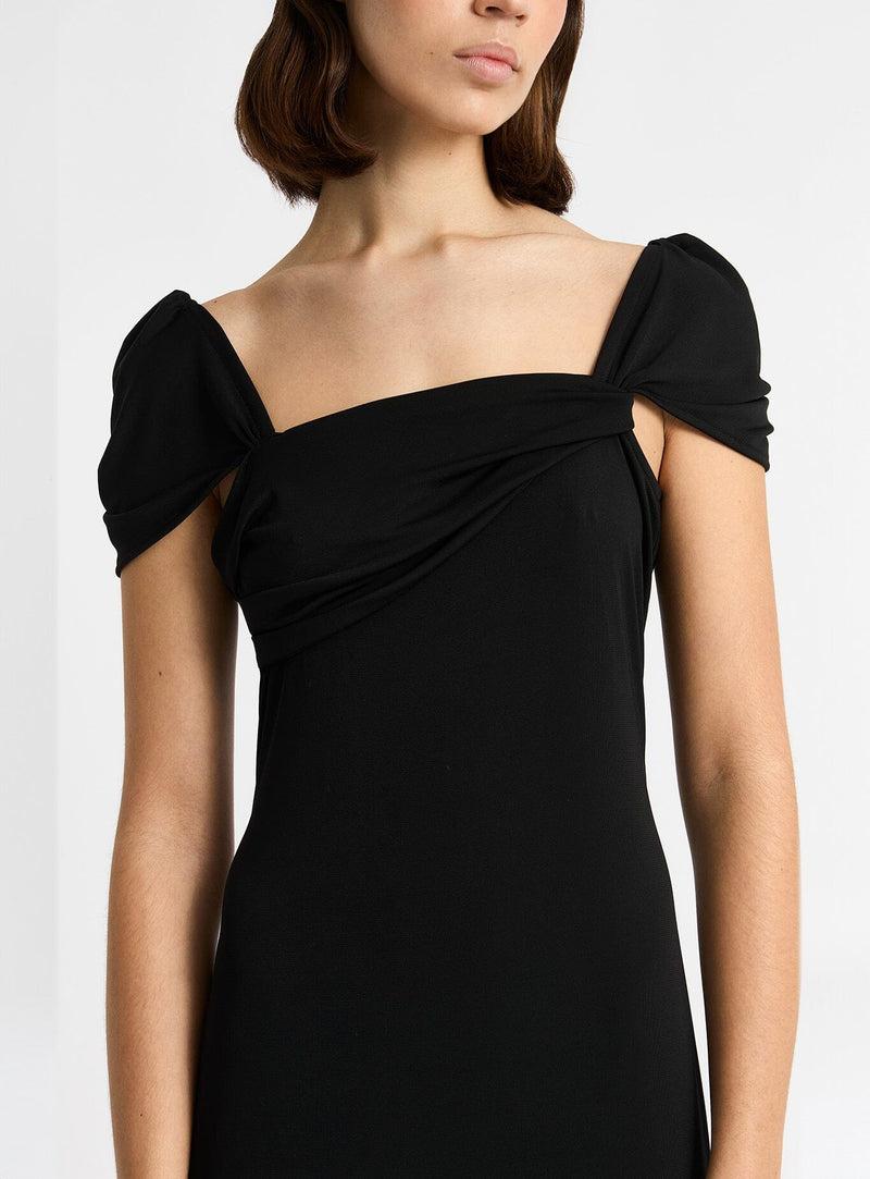 laagam SIA BLACK JERSEY MIDI DRESS En oferta